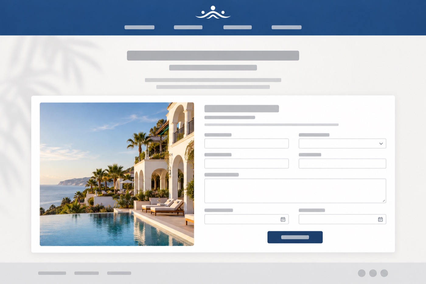KI-erstelltes Demo-Bild eines Hotel-Kontaktformulars