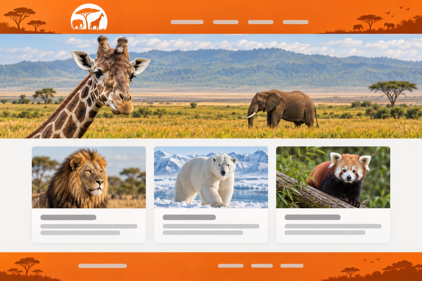 KI-erstelltes Demo-Bild einer Zoo-Webseite